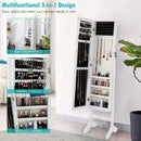 Free-Standing Jewelry Cabinet with Full-Length Mirror and Lockable Door by LJGDeals