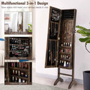 Free-Standing Jewelry Cabinet with Full-Length Mirror and Lockable Door by LJGDeals