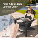 Patio HDPE Adirondack Chair with Retractable Ottoman by LJGDeals