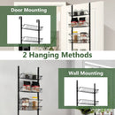 Over the Door Pantry Organizer Rack with Adjustable Door Hook and 6 Basket by LJGDeals