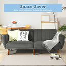 Convertible Futon Sofa Bed Adjustable Couch Sleeper with Wood Legs by LJGDeals