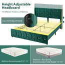 Queen/Full Size Upholstered Platform Bed Frame with Adjustable Headboard by LJGDeals