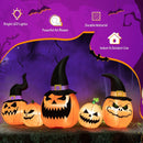8 Feet Inflatable Pumpkin Family Waterproof Halloween Yard Decoration with LED Lights by LJGDeals