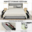 Bed Frame Mattress Foundation with 4 Storage Drawers by LJGDeals
