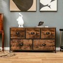Dresser Organizer with 5 Drawers and Wooden Top-Rustic Brown by LJGDeals