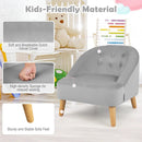 Soft Velvet Upholstered Kids Sofa Chair with Ottoman by DirectDeals