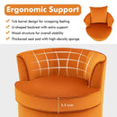Modern 360¬∞ Swivel Barrel Chair with No Assembly Needed-Orange by LJGDeals
