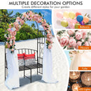 Steel Garden Arch with 2-Seat Bench by LJGDeals