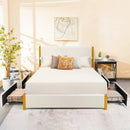 Full Size/Queen Size Upholstered Bed Frame with Adjustable Headboard and 4 Drawers by LJGDeals