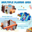 Pirate-Themed Inflatable Bounce Castle with Large Jumping Area and 735W Blower by LJGDeals