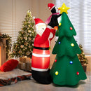 6 Feet Inflatable Christmas Tree and Santa Claus with LED and Air Blower by LJGDeals