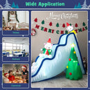 9 Feet Inflatable Polar Bear Slide Scene Decoration with LED Lights by LJGDeals