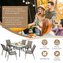 7-Piece Patio Dining Set with 6 Stackable Chairs by LJGDeals