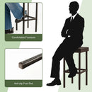 2 Pieces Patio Rattan Wicker Bar Stool Chairs-Brown by LJGDeals