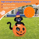5 Feet Inflatable Halloween Pumpkin with Witch's Black Cat by LJGDeals