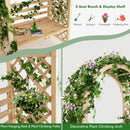Wooden Garden Bench Arch Pergola Outdoor Arbor by LJGDeals