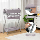 Baby Changing Table with Safety Belt and 4-side Defence-Gray by LJGDeals