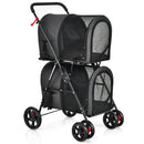 4-in-1 Double Pet Stroller with Detachable Carrier and Travel Carriage by LJGDeals