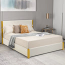Full Size/Queen Size Upholstered Bed Frame with Adjustable Headboard and 4 Drawers by LJGDeals