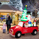 8 Feet Wide Inflatable Santa Claus Driving a Car with LED and Air Blower by LJGDeals