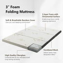 Portable Tri-fold Memory Foam Floor Mattress Topper Portable with Carrying Bag by LJGDeals