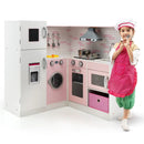 Corner Play Kitchen Wooden Toy Set with Sound and Light by LJGDeals