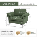 Modern Fabric Accent Armchair with Original Distributed Spring and Armrest Cushions by DirectDeals