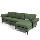 Extra Large Modular L-shaped Sectional Sofa with Reversible Chaise for 4-5 People by LJGDeals