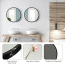 16-inch Round Wall Mirror with Aluminum Alloy Frame by LJGDeals