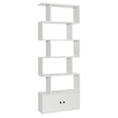 6-Tier S-Shaped Freestanding Bookshelf with Cabinet and Doors by LJGDeals