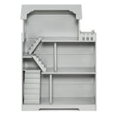 Kids Wooden Dollhouse Bookshelf with Anti-Tip Design and Storage Space by LJGDeals