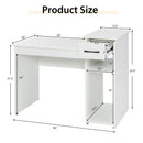 Computer Desk PC Laptop Table with Drawer and Shelf-White by DirectDeals