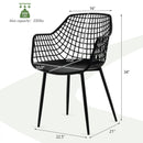 Set of 4 Heavy Duty Modern Dining Chair with Airy Hollow Backrest by LJGDeals
