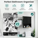 2-Door Wall Mount Bathroom Storage Cabinet with Open Shelf by LJGDeals