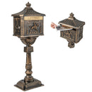Retro Cast Aluminum Mailbox Security Postal Letter Box with Baffle Door by LJGDeals