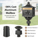 Retro Cast Aluminum Mailbox Security Postal Letter Box with Baffle Door by DirectDeals