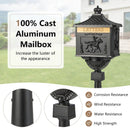 Retro Cast Aluminum Mailbox Security Postal Letter Box with Baffle Door by LJGDeals