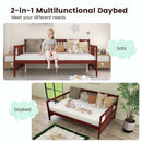 Classic Wooden Full Size Daybed Frame with Guardrails by LJGDeals