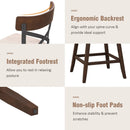 Set of 2 Wooden Swivel Bar Stools with Cushioned Seat and Open X Back by LJGDeals