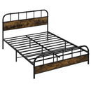 Queen Size Industrial Metal Platform Bed Frame Headboard Mattress Foundation by LJGDeals