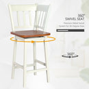 24.5 Inches Set of 2 Swivel Bar Stools with 360° Swiveling by LJGDeals