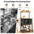4-Tier Kitchen Baker’s Rack on Wheels by DirectDeals
