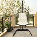 Hanging Wicker Egg Chair with Stand by LJGDeals