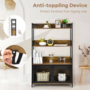 3-Tier Baker's Rack with Storage Cabinet-Rustic Brown by LJGDeals