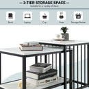 Set of 2 Nesting End Tables with Storage Shelf-White by LJGDeals