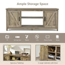 59 Inches TV Stand Media Console Center with Storage Cabinet-Natural by DirectDeals