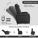 Power Lift Recliner Chair with Remote Control for Elderly by LJGDeals