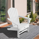 Patio HDPE Adirondack Chair with Retractable Ottoman by LJGDeals