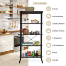 Industrial 5-Layer Bookshelf with Out-Stretched Legs-Rustic Brown by LJGDeals