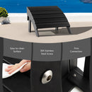 Adirondack Folding Ottoman with All Weather HDPE by LJGDeals